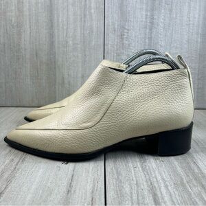 Everlane The Boss Cream White Leather Pointed Toe Ankle Bootie Womens Size 9